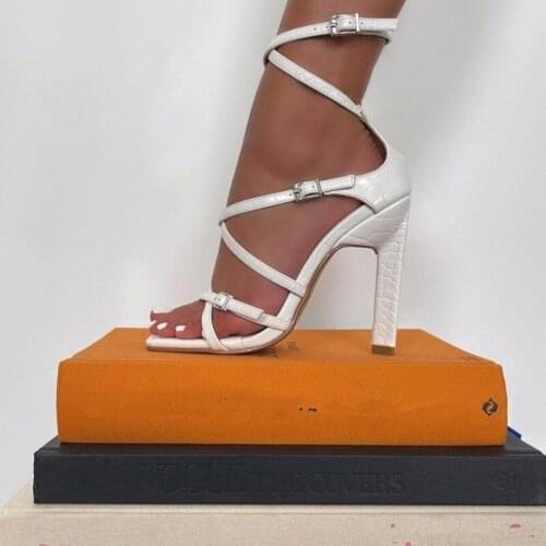 IPPEUM Zandalias de mujer de moda 2021 Womens Shoes Roman High Heel Sandals сандалии женские chaussure femme été talon