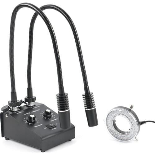 3 in 1 2 in 1 6500K 6W Microscope LED Gooseneck Light Illuminator Lamp Spot Light Lamp Fill Light Lamp With 60 LED Ring Light EU