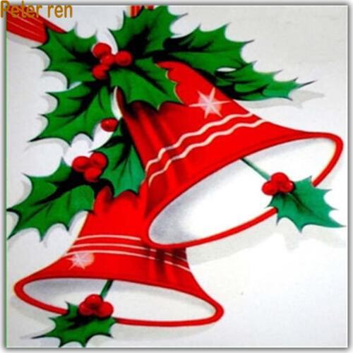 Diamond painting cross stitch Cherry Square\Round diamond mosaic Rhinestone crystal Full Diamond embroidery "Christmas red bell"