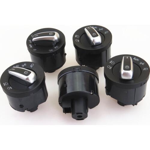 FHAWKEYEQ Auto Head Light Switch Headlight Knob Button For VW GTI Golf MK5 MK6 Jetta MK5 MK6 Passat B6 3C Tiguan 5ND 941 431 B
