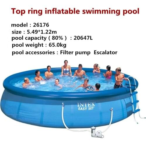 Intex Large Family Swimming Pool Inflatable Adult Pool Heightening Thickened Childrens Play Pool Folding Fish Pools