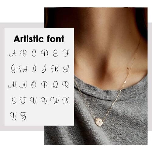 JUJIE Laser engraving Letter Chain Necklaces For Women Fashion Necklace Egirl Jewelry Wholesale/Dropshipping