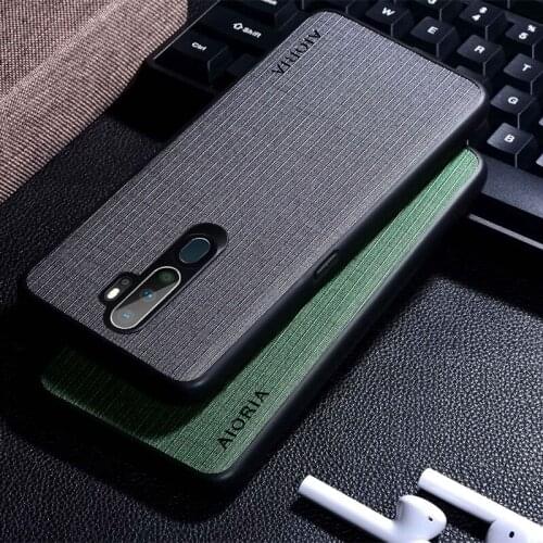 Fabric Texture Case for Oppo A5 2020 A9 2020 A11 A11X Simple Concise Style Soft Back Cover Coque for A5 2020 Case funda cape