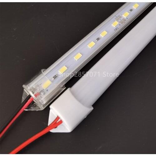DC 24V 5pcs*50cm Factory Wholesale SMD 5730 5630 LED Hard Rigid Strip Bar Light Aluminium shell +pc cover LED Bar Light 5730