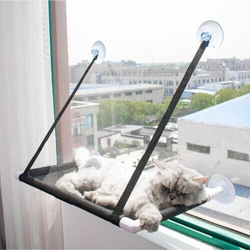 Pet Cat Hammock For Cats Basking Window Mounted Seat Cat Hammocks Suction Cup Hanging Lounge Comfortable Hammock For Cats Bed