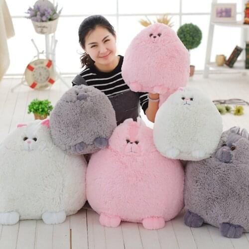 30/50cm Creative Cute Fat Cat Plush Toy Simulation Cat Plushies Doll Long Tail Kitten Stuffed Animals Doll Cats Pillow