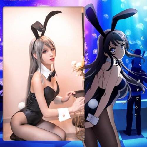 Rascal Does Not Dream of Bunny Girl Senpai Sakurajima Mai Cosplay Rabbit Girl Costume