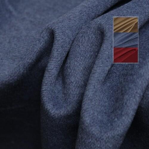 Red Raspberry Twill Overcoating Rabbit Hair Wool Garment Materials Women Overcoat Jacket DIY Sewing Cloth Fabrics Freeshipping