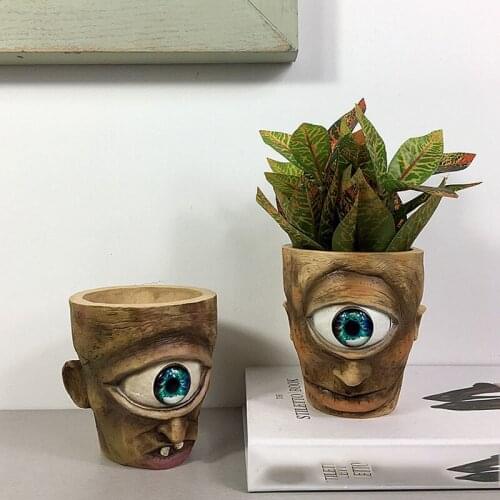 Creative Cyclops Flower Pot Western Mythology Figure Succulents Potted Utensils Ornaments Planting Home Decoration Accessorie