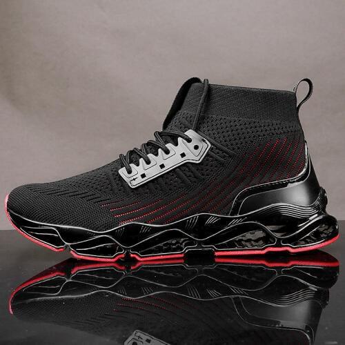 Blade Running Shoes For Men Breathable Mesh Socks Sneakers Antiskid Damping Outsole Athletic Sport Shoes Training shoes High-top