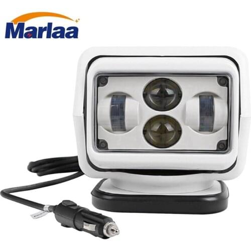 Marlaa 7 Inch 60W Led Remote Control Light Wireless magnets Search Light Camp Hunting Fishing Boat Marine 4x4 Offroad Work Lamps