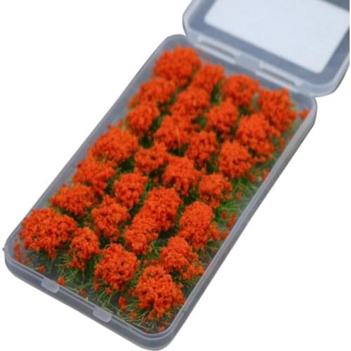 28Pcs Model Scene Terrain Production Simulation Flower Cluster Wild Flower DIY Miniature Garden Decor Model Landscape