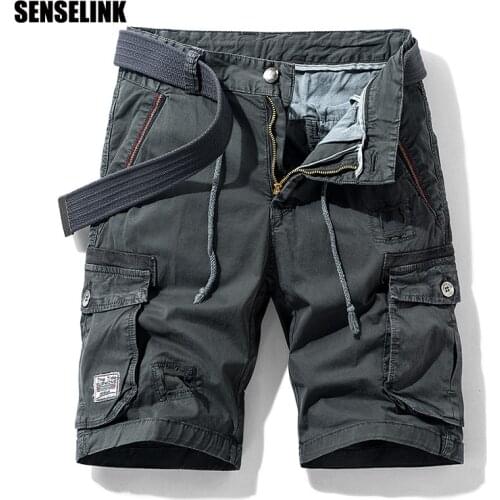 2021 Spring Summer Mens Cargo Workwear Shorts Casual Fashion Outdoor Breathable High Quality Pants Streetwear New Mens Shorts