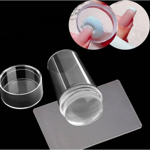 Nail Stamper Set Jelly Head With Scraper Nail DIY Art Template Stamping Print Silicone Stamping Plate Tools Manicure Accessories