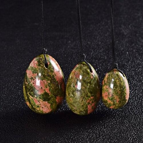 Natural Unakite Yoni Eggs Set Jade Massage Stone Crystal Sphere for Kegel Exerciser Vaginal Ben Wa Balls Wholesale Health Care