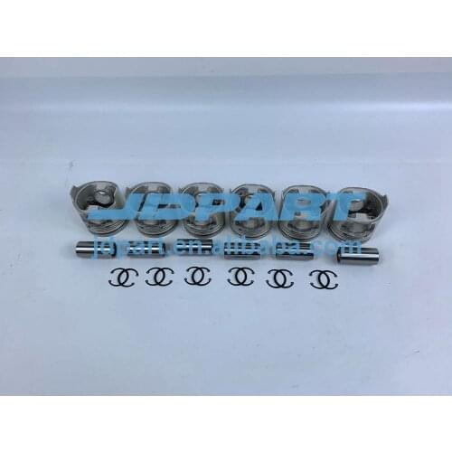 6D34 Cylinder Engine Piston Set For Mitsubishi