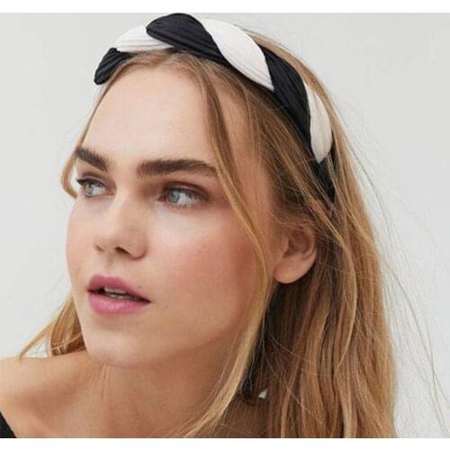 New Vintage Braid Headband for Women Girls Fashion Matching Padded Hairband Non Slip Hair Hoop Bezel Hair Accessories
