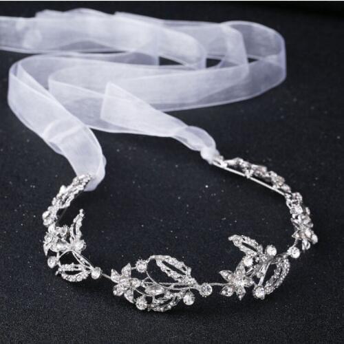 Women Crystal Rhinestones Hairbands Tiaras Beads Crowns Wedding Party Prom Hair Accessories Women Girls Fashion Head Jewelry