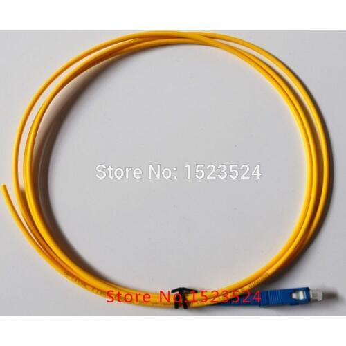 Wholesales 50pcs/lot Fiber Optic Pigtail, SC Connector Single mode Simplex SM 9/125 3.0mm, 1.5 Meter PVC cable