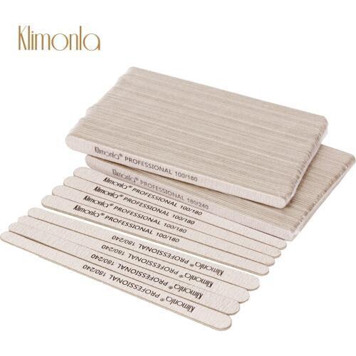 70Pcs/Set Nail File Wooden Lime a Ongle Sandpaper Files 100/180 180/240 Grit Double-Sided Nail Buffer Manicure UV Polish Tools