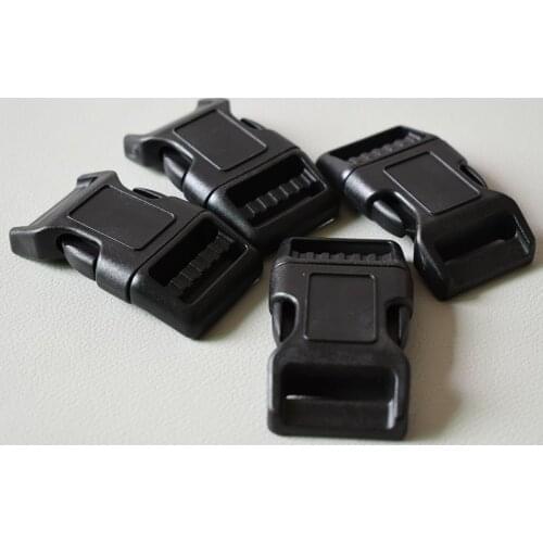 50 pcs 25mm Plastic tri-glide adjusters side release buckle safe snap DIY dog collar pet supplies accessories sliders