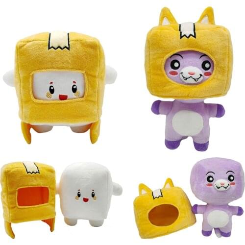 20-29cm Lankybox Removable Cartoon Robot Girl Bed Pillow Soft Toys Kids Cartoon Foxy Boxy Stuffed Pillow Dolls Birthday Gift