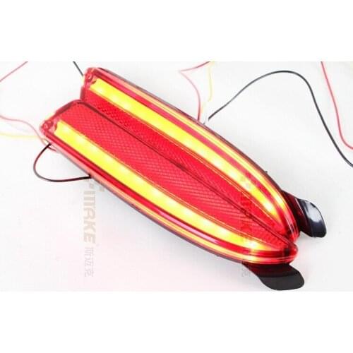 Eosuns Led Warning Light + Brake Light + Turn Signal, Rear Bumper Light, Reflector for Mazda 3 Axela 2014-16, Wireless Switch