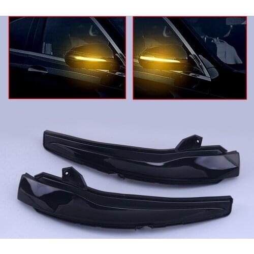 1Pair Sequential LED Side Rearview Mirror Indicator Turn Signal Light Lamp Black Lens Fit for Mercedes W205 C W213 E S GLC Class