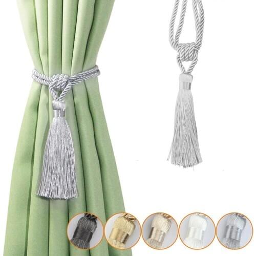 1PC Curtain Tiebacks Tassel TieBacks Rope Curtain Tie Backs Handmade Curtain Holdbacks Polyester Home Accessories Decorative