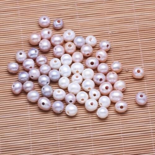 New AA Grade White Pink Purple 10-11mm Spherical Pearl Beads Simple And Stylish DIY Jewelry Gift Hole Diameter 2mm