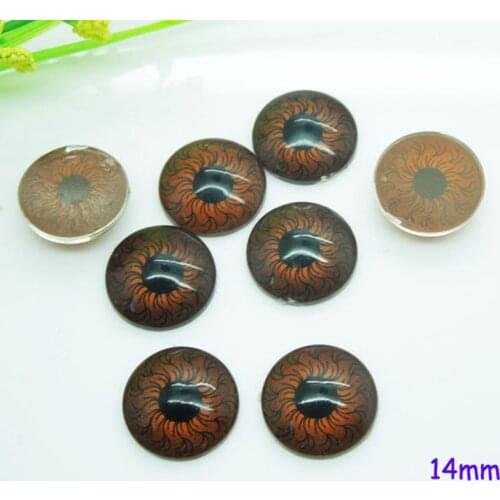 14mm Plastic Doll Eyes iris Brown Eyes For Bear Doll Animal Puppet Making 50pcs/lot EA162