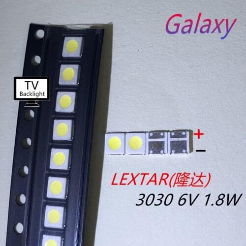 200PCS Lextar GOOD High Power LED Backlight 1.8 W 3030 6 V Cool white 150-187LM PT30W45 V1 TV Application 3030