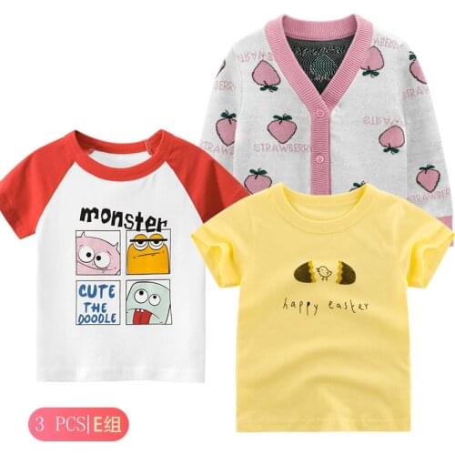 27 Kids Autumn 3PCS Cute Childern Clothes Girls Tshirt Sweater And Long Sleeve Shirt Kids suits For Three Seasons Girls Top