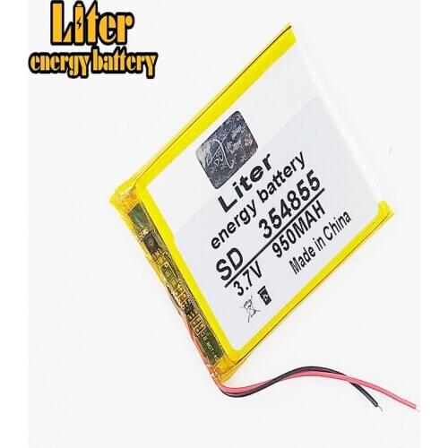 354855 3.7V 950mah Lithium Tablet polymer battery with Protection Board For MP4 MP5 GSP Digital Product