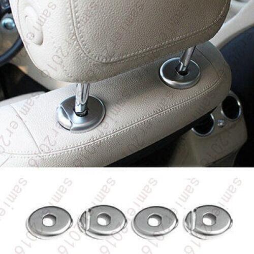 4pcs Chrome Seat Headrest Case Cover Trim For Mercedes-Benz GLC Class X205 16-17