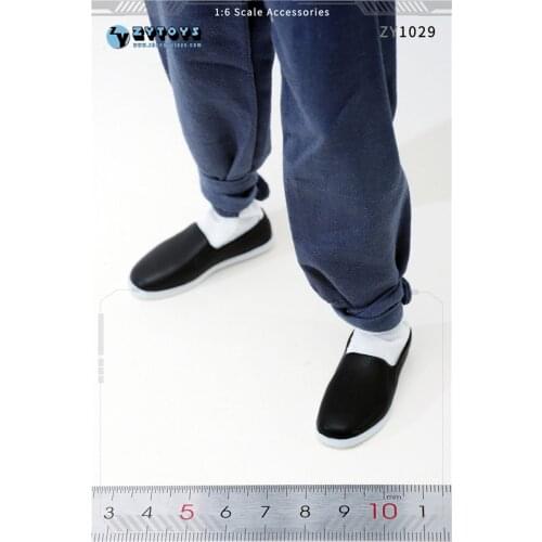 Hot Sale ZYTOYS ZY1029 1/6th Black Kung Fu PVC Material Hollow Shoe Chinese Kung Fu IP Man Bruce Lee Donnie Yen For 12inch Doll