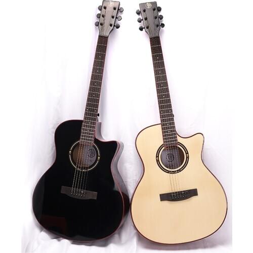 41 Inch Folk Acoustic Guitars Cutaway Guitar Full Size Guitar Picea Asperatar Musical Instrument For Beginners AGT321
