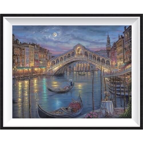 Diamond Painting Venice Grand Canal 5D Embroidery Water City Scenery Set DIY Some AB Drill Mosaic High-Quality Rhinestone Kit