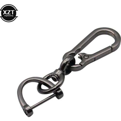 Car Keychain Creative Simple Strong Carabiner Shape Keyring Climbing Hook Key Stainless Steel Man Unisex Gift Auto Interior Part