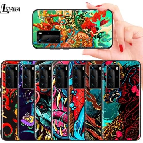 Japanese Style Monster Art For Huawei Mate 10 20 X 5G 30 40 RS Porsche Lite P Smart S Z Pro Plus Phone Case