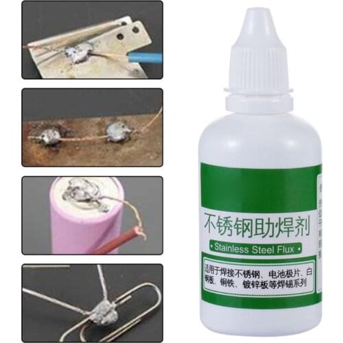 20ml Powerful Rosin Soldering Agent No-clean Flux Stainless Steel White Plate Iron 18650 Battery Welding Water Liquid Flux