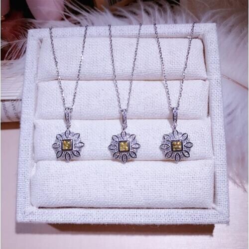 Hot Sale Pure 925 Sterling Silver Sun Flower Necklace Pendant For Women Real Silver Jewelry Necklace Wholesale