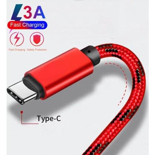 3A USB C Cable For Samsung A32 A52 A72 A12 A42 5G Fast Charging Type-C USB Cable For OPPO A74 A94 A54 A52 A72 Reno 5 4 3 2 Z Pro