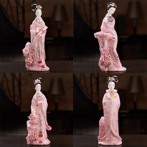 Ceramic Buddha Ornaments Statues Ladies Ancient Shelf Collection Jewelry Crafts Advanced Exquisite Doll Toy
