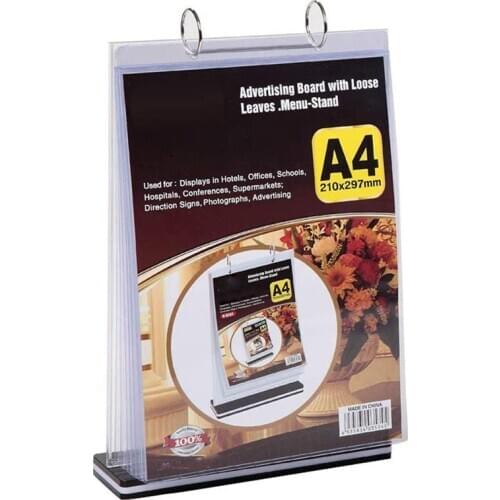 A4 Multi-Page Flip Display Card Label Display Stand Detachable Label Business Menu Holder