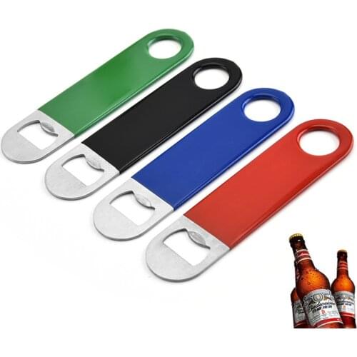 Beer Bottle Opener Rubber Coated Stainless Steel Wine Beer Soda Glass Cap Portable Can Opener Kitchen Tool Beer Bar Accessories