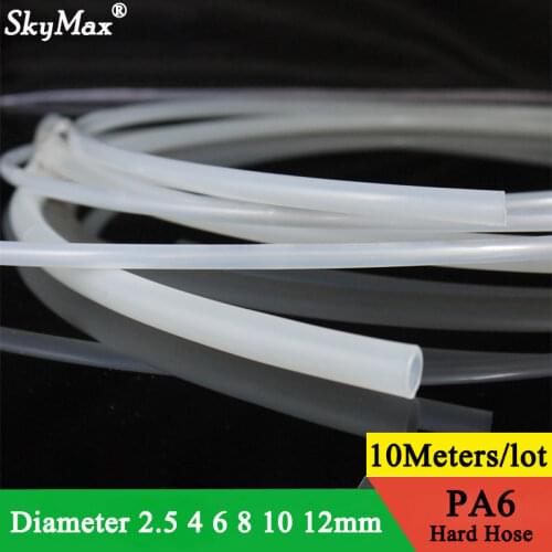 PA6 Nylon Tube OD 4mm x 2.5mm ID Oil Pipe High Pneumatic Parts Pressure 2.0MPa Air Compressor Water Hose Hard Translucent Black