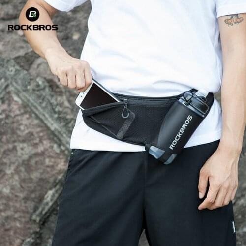 ROCKBROS Waist Bag Bicycle Accessories Cycling Hiking Water Bottle Kettle Bag Mobile Phone Pocket Bag Outdoor Sport