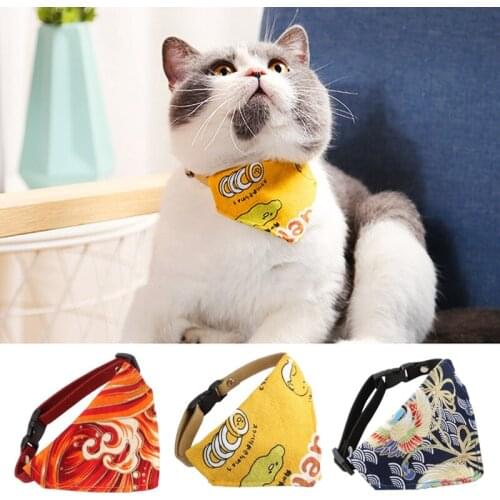 Adjustable Cat Neck Scarf Bandana Collar Neckerchief Big Dog Bandana Bibs Scarf