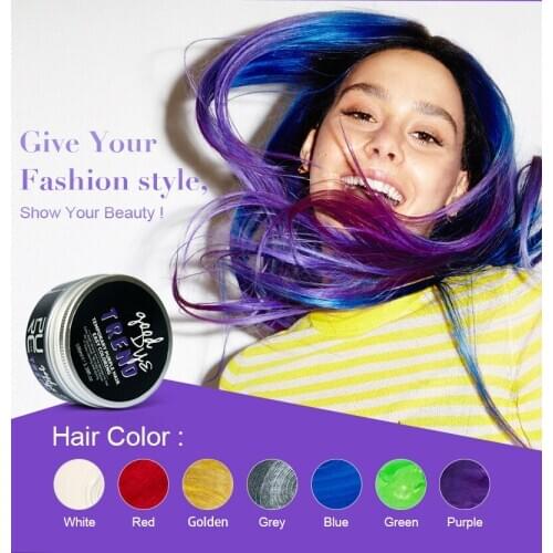 Unisex DIY 7 Colors Hair Color Wax Mud Cream 100ML Natural Ingredients Temporary Hair Coloring Wax A17#30